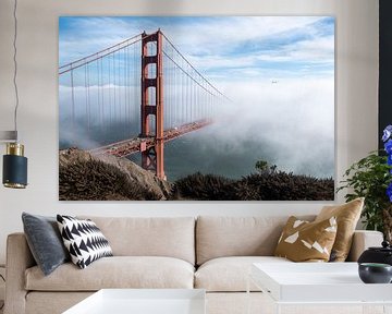 Golden Gate in de mist van John Faber
