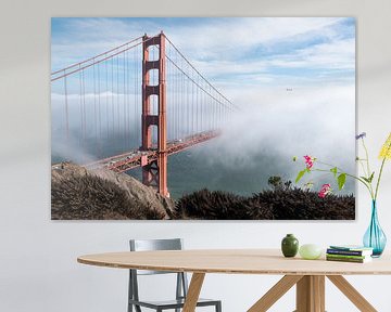 Golden Gate in de mist van John Faber