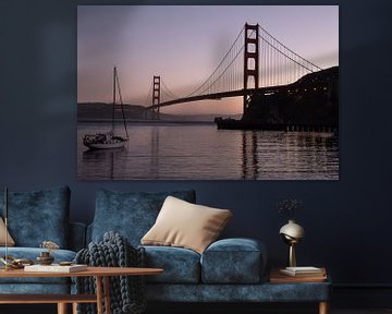 Golden Gate Bridge bei Nacht von John Faber