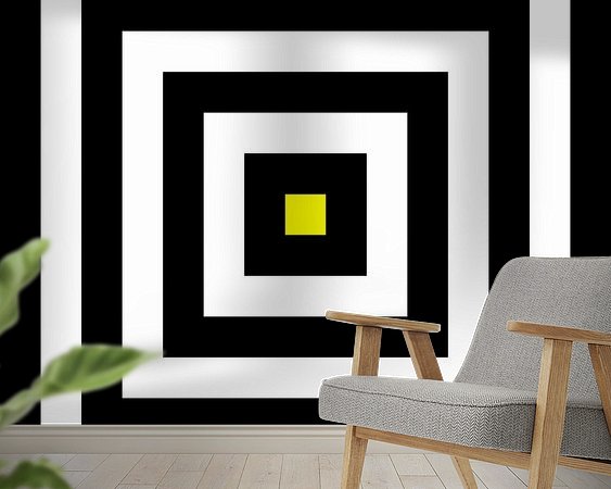 Voorbeeld van het werk in een kamer