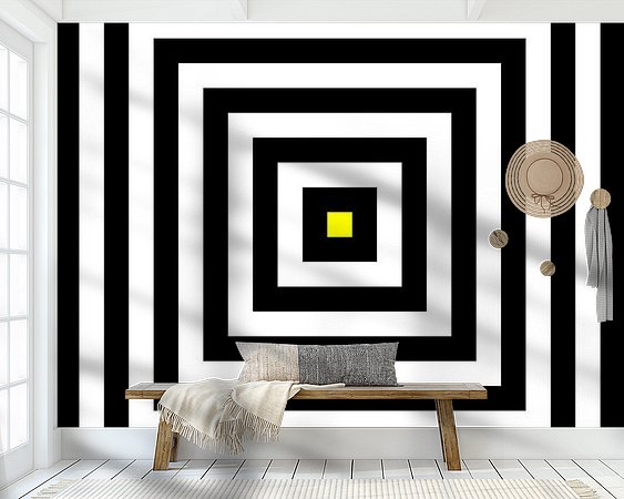 Voorbeeld van het werk in een kamer