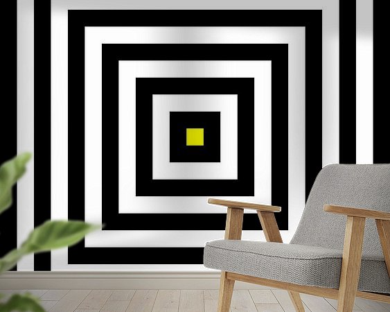 Voorbeeld van het werk in een kamer