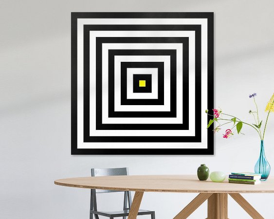 Voorbeeld van het werk in een kamer