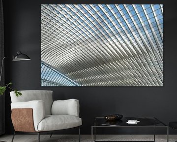 Futuristic roof of Liège-Guillemins station by Wim Stolwerk