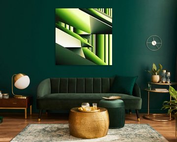 Green Bamboo Modern by Heidemarie Andrea Sattler