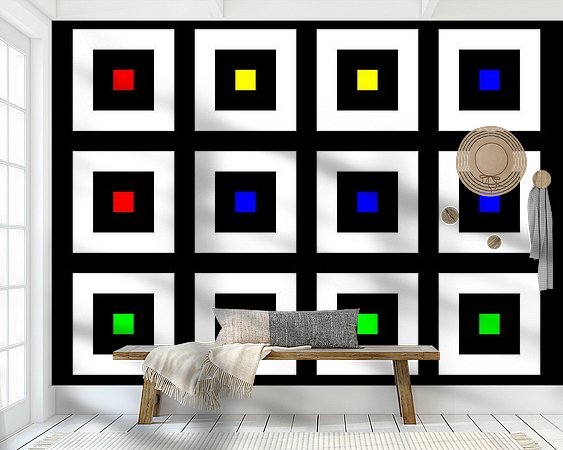 Voorbeeld van het werk in een kamer