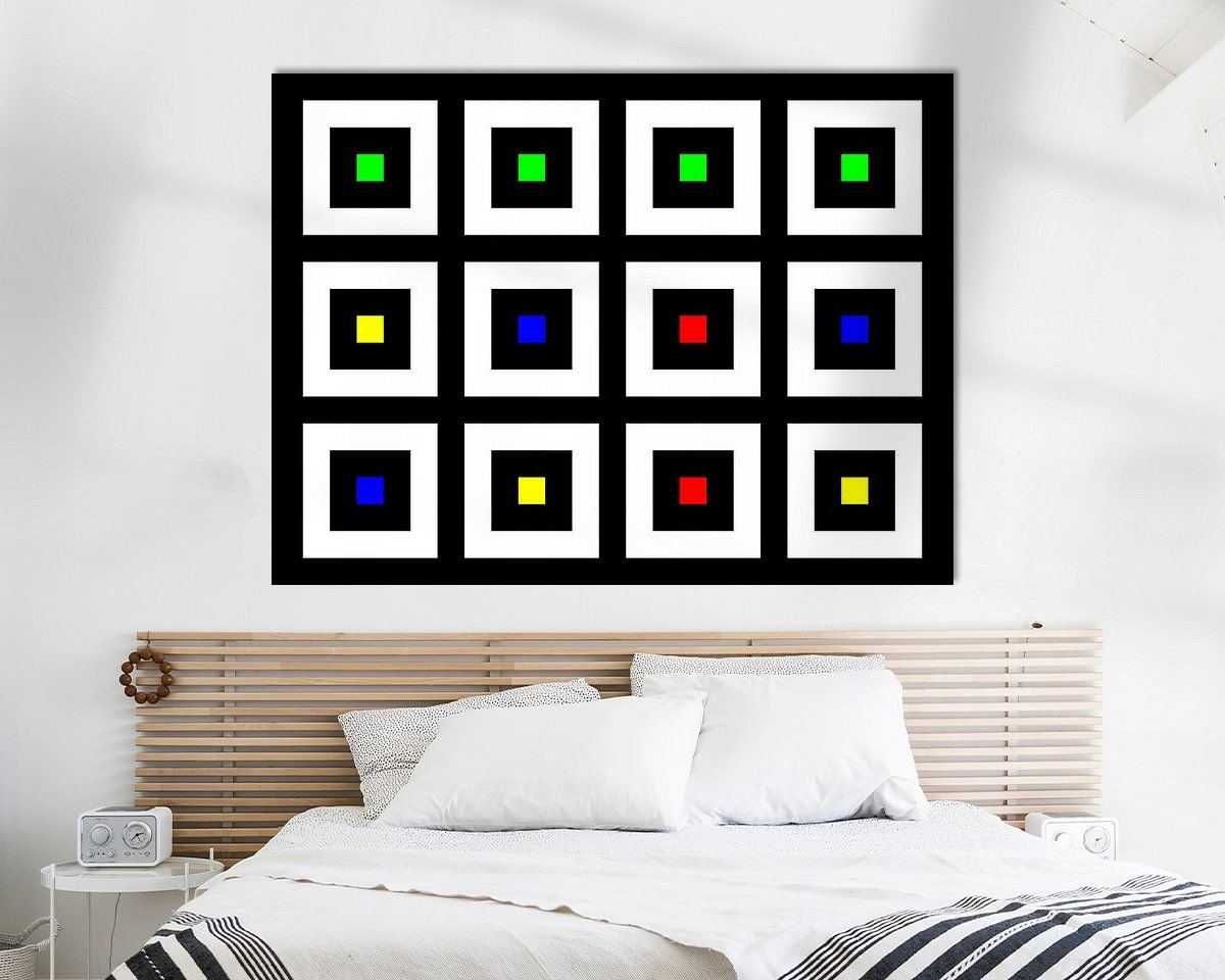 Voorbeeld van het werk in een kamer