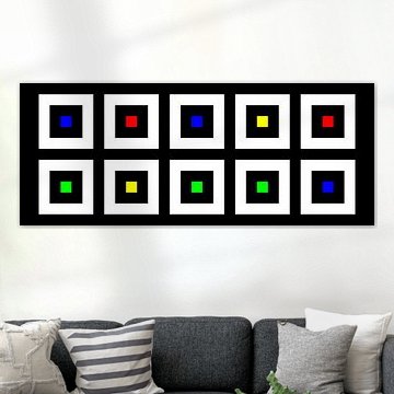 Verschachtelt | Mittig | 05x02 | N=02 | Random #16 | RGBY von Gerhard Haberern