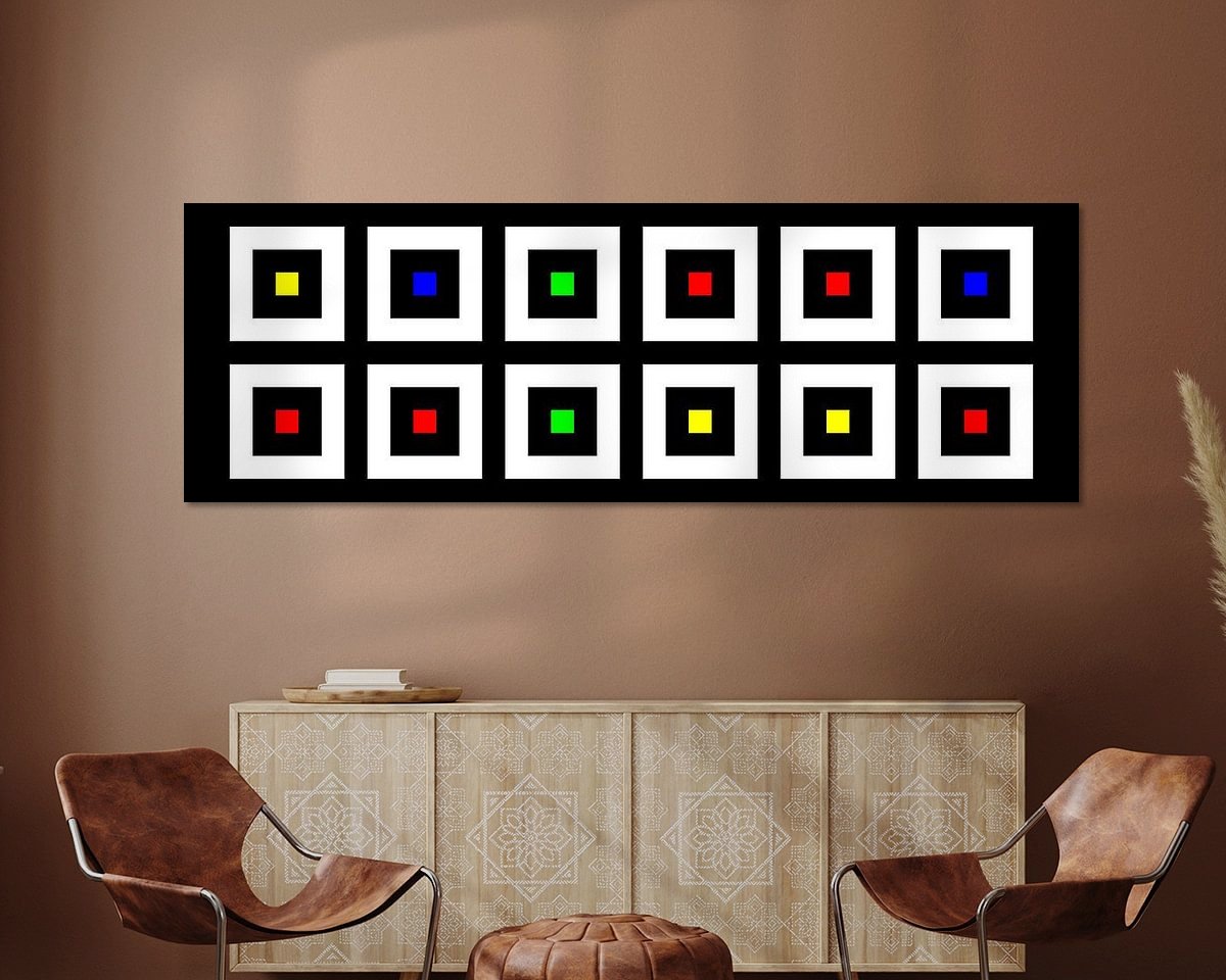 Voorbeeld van het werk in een kamer