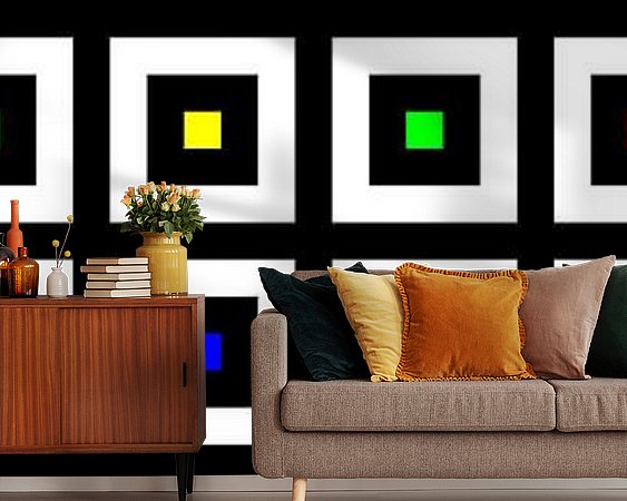 Voorbeeld van het werk in een kamer