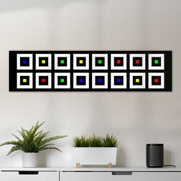 Verschachtelt | Mittig | 08x02 | N=02 | Random #03 | RGBY von Gerhard Haberern