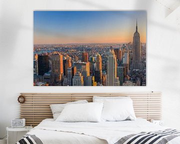 Manhattan gezien vanuit Top of the Rock, New York City van Henk Meijer Photography