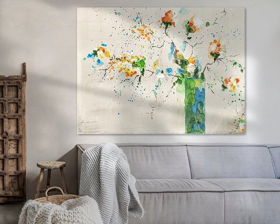 Voorbeeld van het werk in een kamer