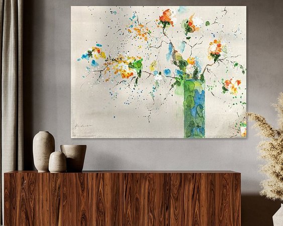 Voorbeeld van het werk in een kamer