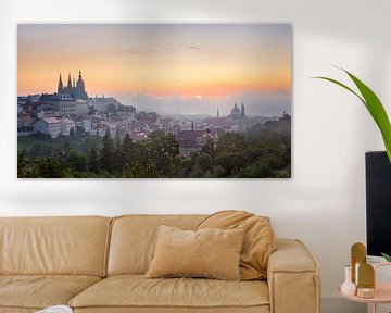 Prag Skyline von Petřín Hügel von Alex Riemslag