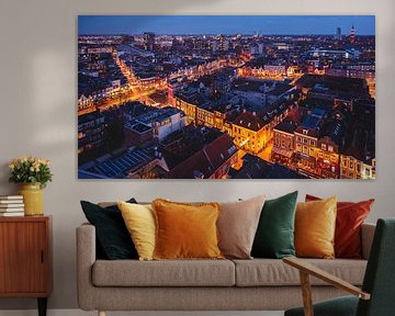 Skyline Groningen, downtown-south, downtown-east, Oosterpoortbuurt, Damsterbuurt by Harmen van der Vaart