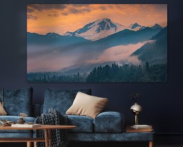 Zonsopkomst Mount Baker, Washington State, Verenigde Staten van Henk Meijer Photography