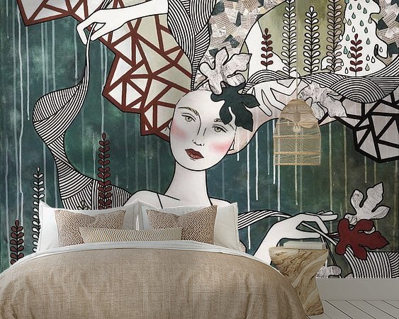 Voorbeeld van het werk in een kamer