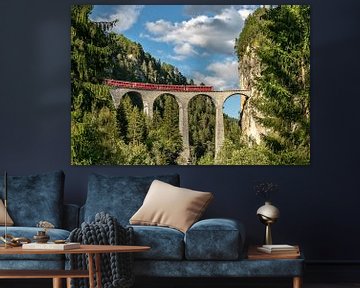 Landwasser-viaduct Zwitserland van Achim Thomae