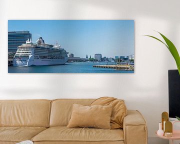 Cruise ship at terminal Amsterdam by Peter Bartelings