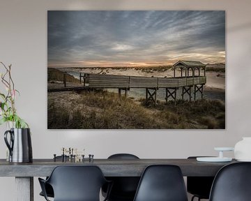 Zonsondergang Petten strand van Thomas Paardekooper