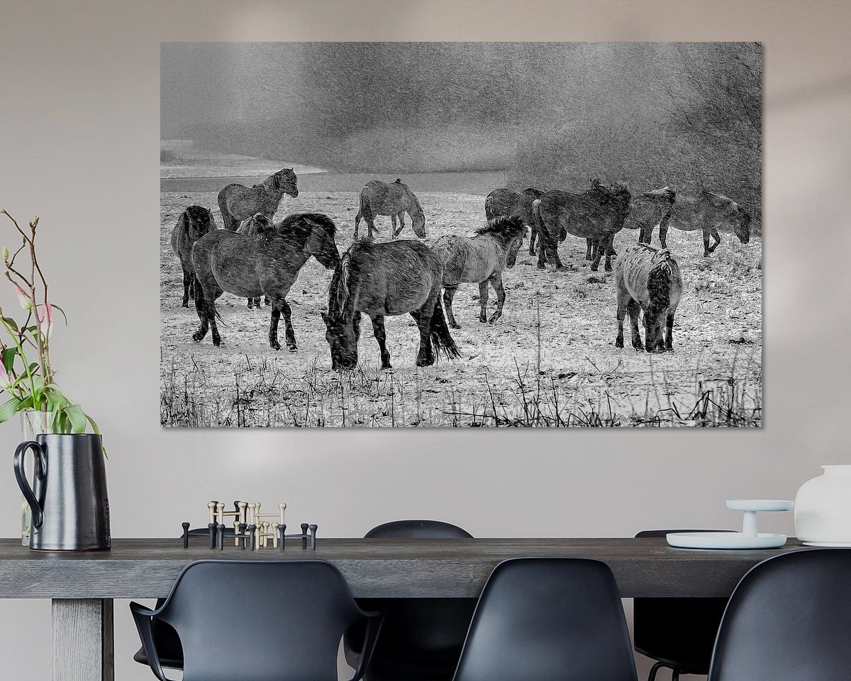 Voorbeeld van het werk in een kamer