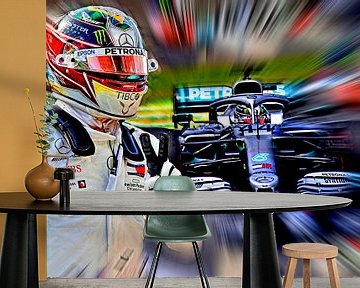 Wereldkampioen 2019 - Lewis Hamilton // Versie II (donkerder) van DeVerviers