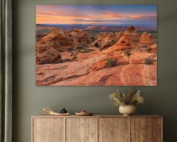 Sonnenuntergang in den South Coyote Buttes, Arizona von Henk Meijer Photography