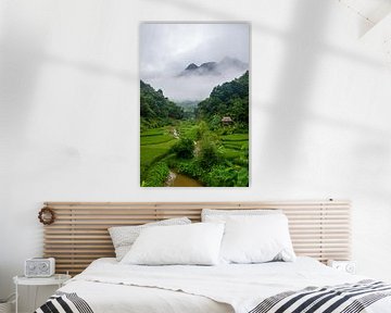 Bergdorpje in Pu Luong, Vietnam van Ellis Peeters