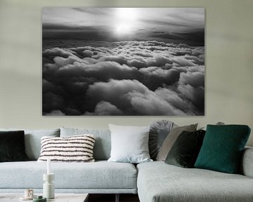Schwarz-Weiß-Foto von Wolken von Ellis Peeters
