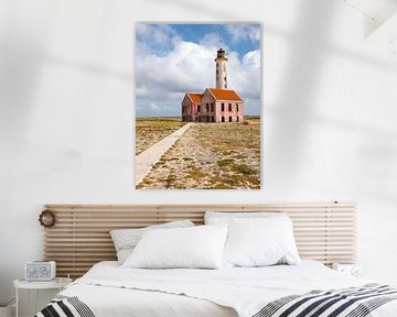 vuurtoren op het eiland Klein Curacao van Carina Meijer ÇaVa Fotografie