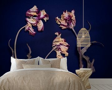 Garden of dried bramble tulips by Karel Ham