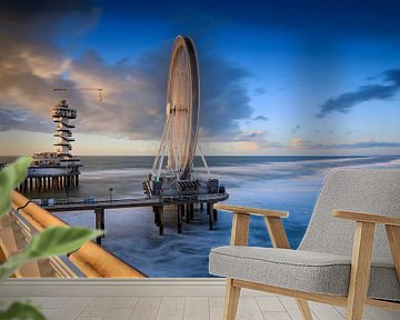 reuzenrad en uitkijktoren op de Pier van Scheveningen van gaps photography