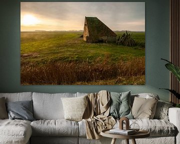 Zonsopkomst Schapenboet nabij Den Hoorn Texel van Ronald Timmer