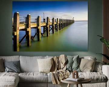 pier bij de haven van Vlissingen langs de Zeeuwse kust van gaps photography