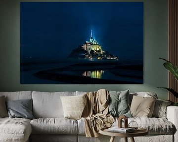 The Mont Saint-Michel in evening light by Erik Wardekker