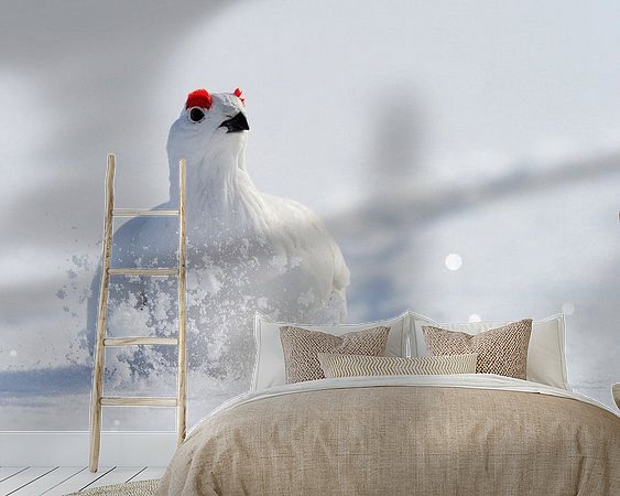 Voorbeeld van het werk in een kamer