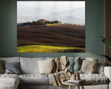 Het huis uit de film "The Gladiator" in de streek Val d'Orcia  in Toscane van John Trap