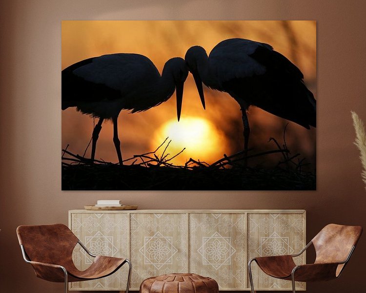 Voorbeeld van het werk in een kamer