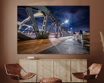 Bridges of Rotterdam by night van Kees Brunia
