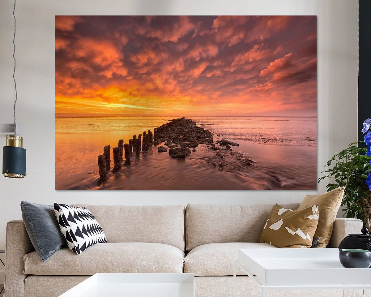 Voorbeeld van het werk in een kamer
