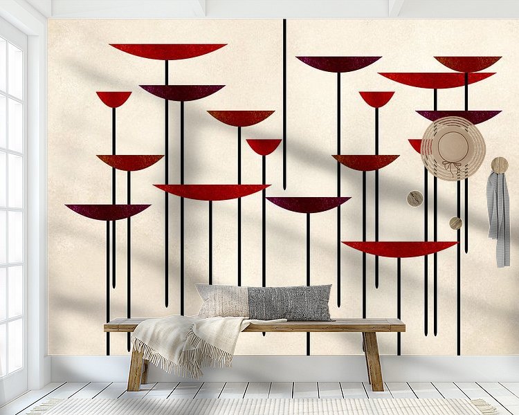 Voorbeeld van het werk in een kamer