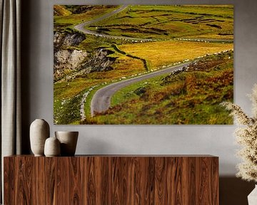 Ierland - Mayo - Achill Island - kronkelende weg van Meleah Fotografie