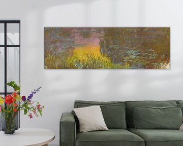 Les nénuphars - Soleil couchant, Claude Monet