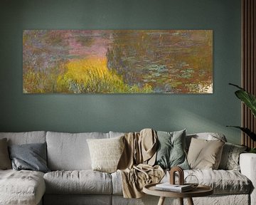 De waterlelies - Ondergaande zon, Claude Monet