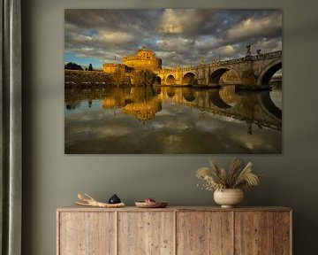 Lumière sur le Château Saint-Ange - Rome, Italie sur Bas Meelker