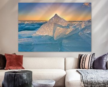 Glühendes Eis - IJsselmeer von Bas Meelker