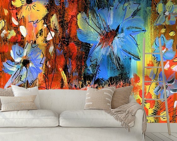 Voorbeeld van het werk in een kamer