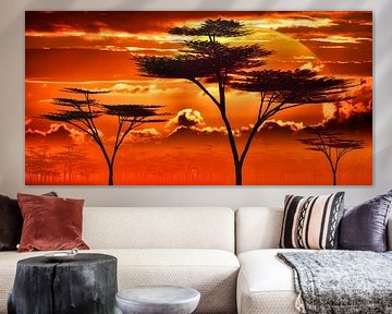 Afrika - Sonnenuntergang in der Savanne von Max Steinwald