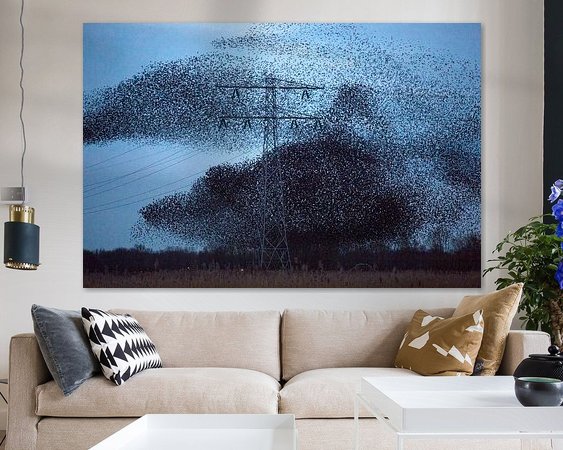 Voorbeeld van het werk in een kamer